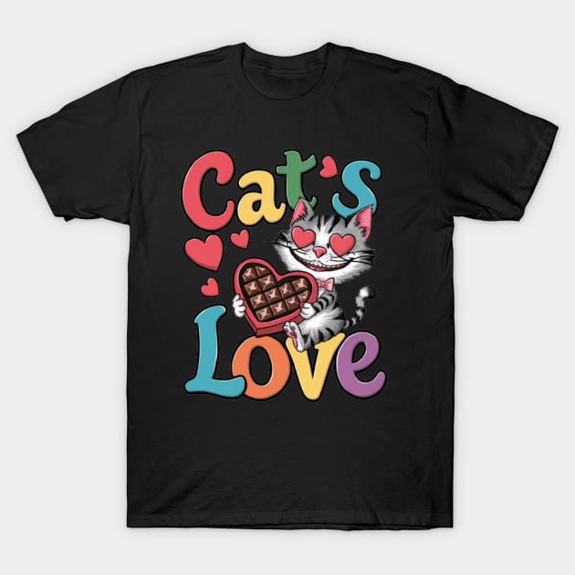 Cats Love Funny cat lovers shirts cute cat T-Shirt by ARTA-ARTS-DESIGNS